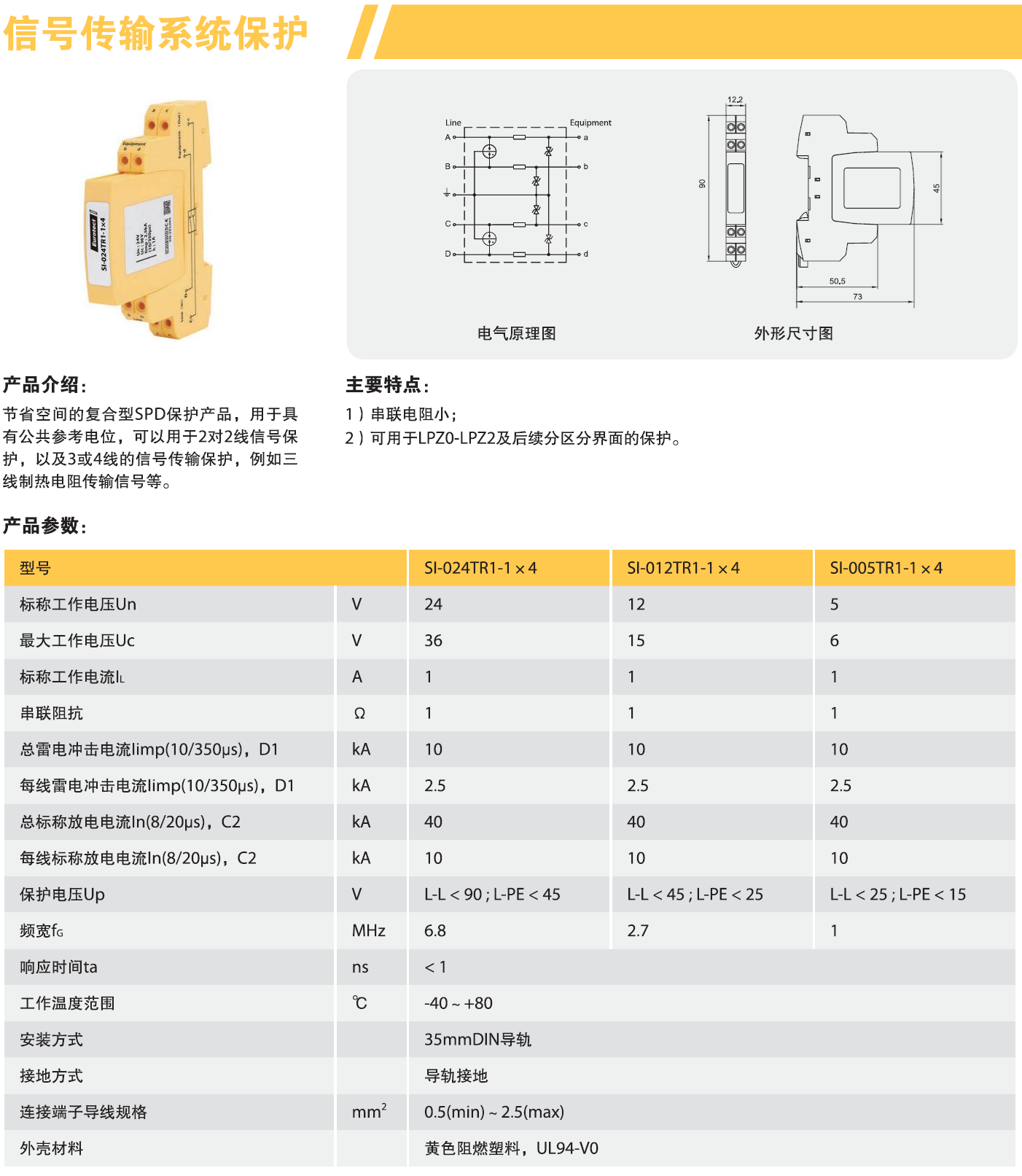 SI-024TR1-1x4，SI-012TR1-1x4，SI-005TR1-1x4